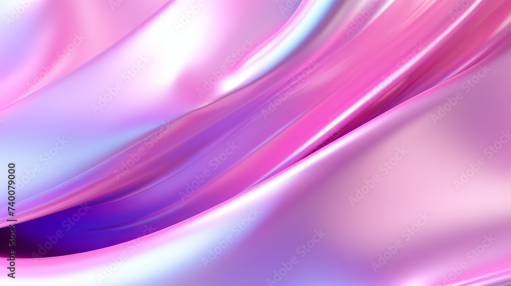 Close-up of ethereal pastel neon pink, purple, lavender, mint holographic metallic foil background. Abstract modern curved blurred surreal futuristic disco, rave, techno, festive dreamlike backdrop Close-up of ethereal pastel neon pink, purple, lavender, mint holographic metallic foil background. Abstract modern curved blurred surreal futuristic disco, rave, techno, festive dreamlike backdrop