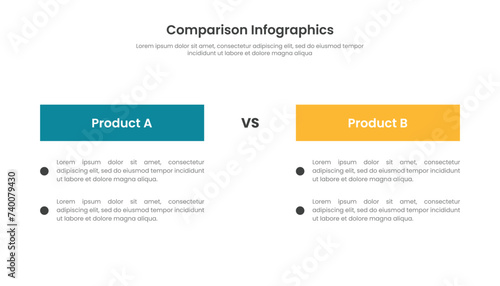 Products compare infographic template design for business presentation