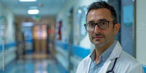 doctor in hospital portrait Generative AI