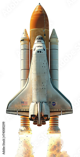 Image of a Space Shuttle Takes Off into Space on transparent banckground clipat png