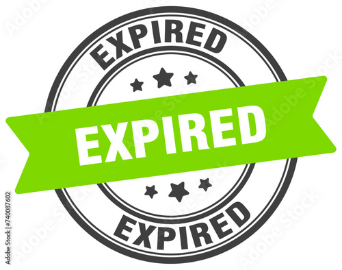 expired stamp. expired label on transparent background. round sign