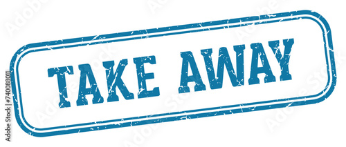 take away stamp. take away rectangular stamp on white background