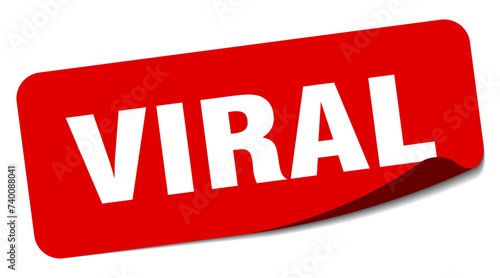 viral sticker. viral label