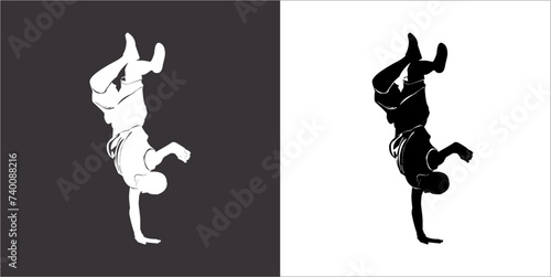 Illustration vector graphics of breakdance icon