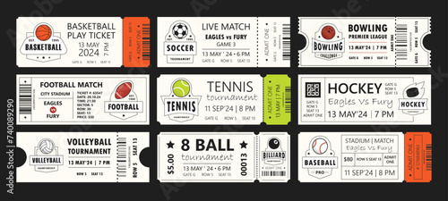 Sports Tickets Templates Set photo