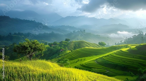 landscape of terraces