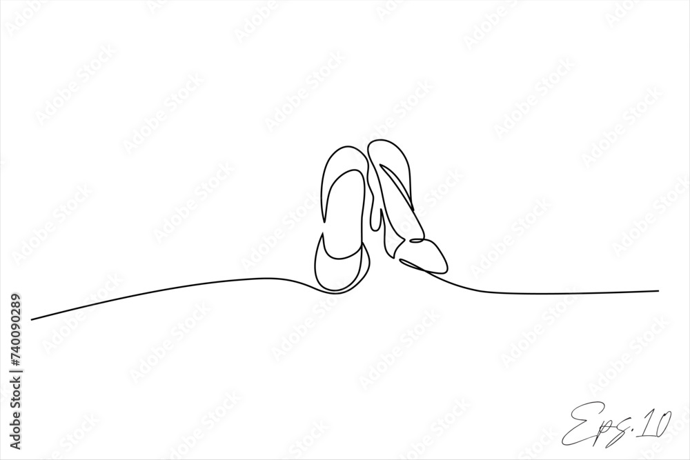 continuous line drawing of women's shoes continuous line drawing of women's shoes