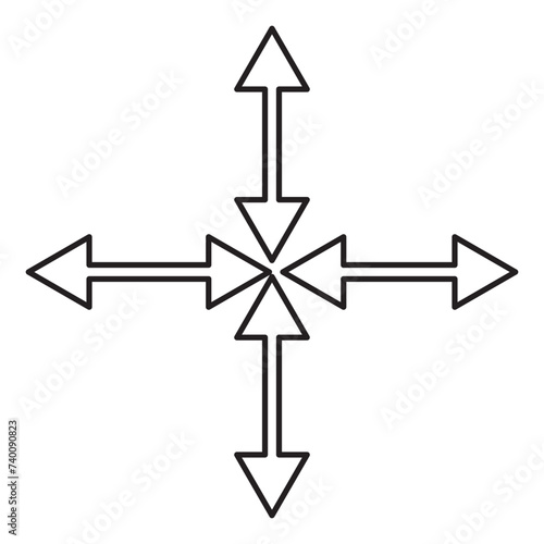 Vector arrow flat icon illustration. Eps 10 image.