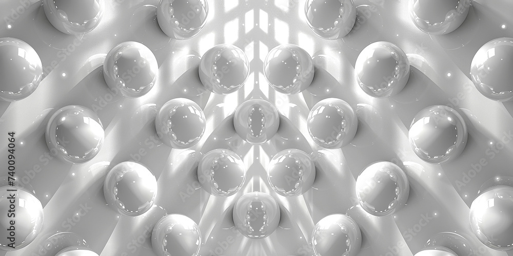 Art illustration abstract light 3D background with white balls Art illustration abstract light 3D background with white balls