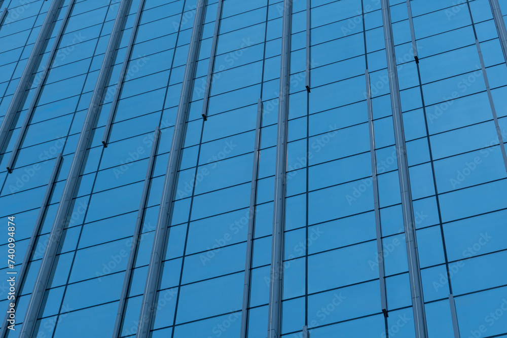 Building facade made of glass and metal Building facade made of glass and metal