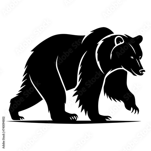 bear logo silhouette Vector illustration