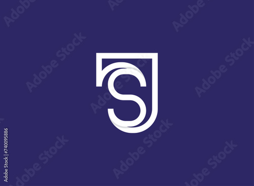 Introducing our JS letter outline logo design template, this logo used for modern minimal line art js letter logos, letter js or j, s logo, lettermark, text, font, business or company