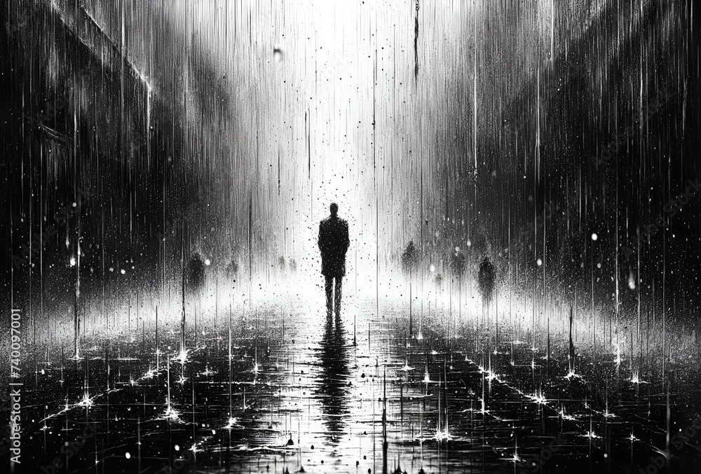 Fototapeta premium Veiled by the Rain