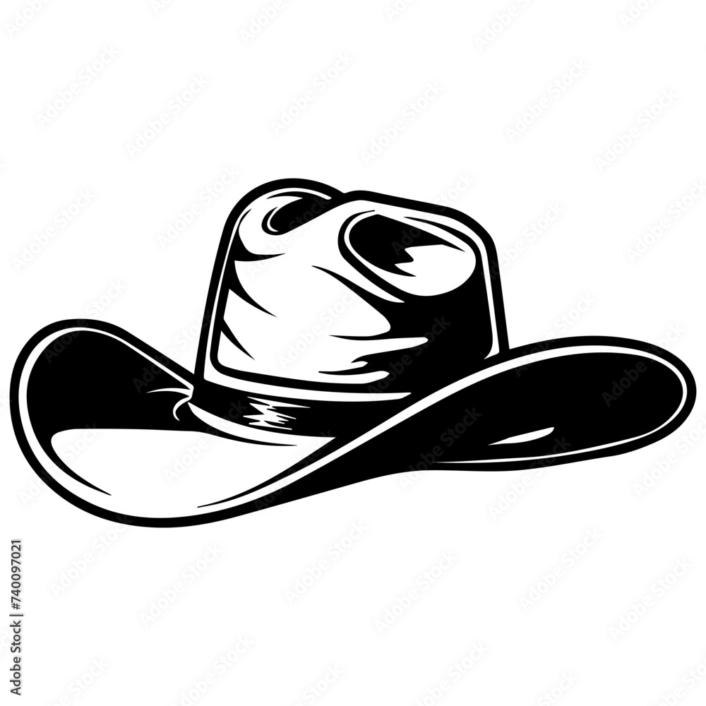 Country Western Cowboy Leather Hat Country Western Cowboy Leather Hat