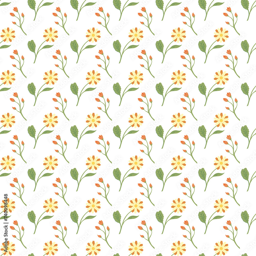 Free vector hand drawn small flowers pattern. Free vector hand drawn small flowers pattern.