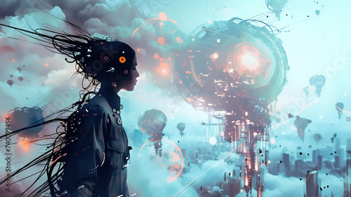 Fantasy science fiction illustration