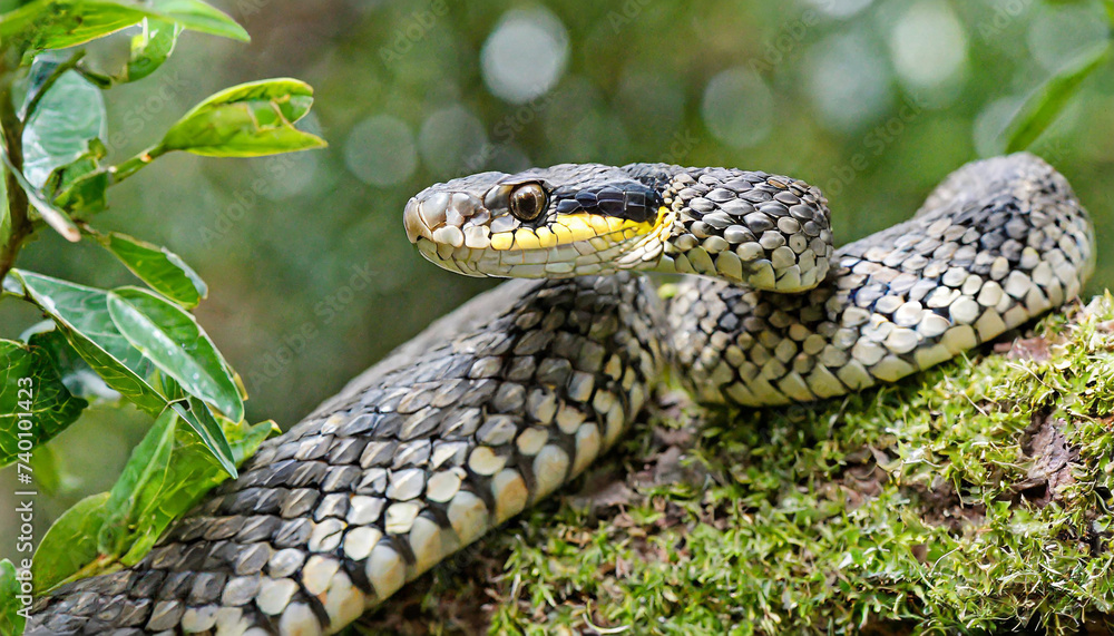 Fototapeta premium Eastern Diamondback Rattlesnake (Crotalus adamanteus), Florida, America, USA