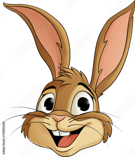 The Easter bunny or other rabbit cartoon fun animal character