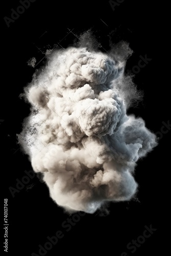 Majestic bomb blasting smoke realistic isolated on transparent background. © PNGstock