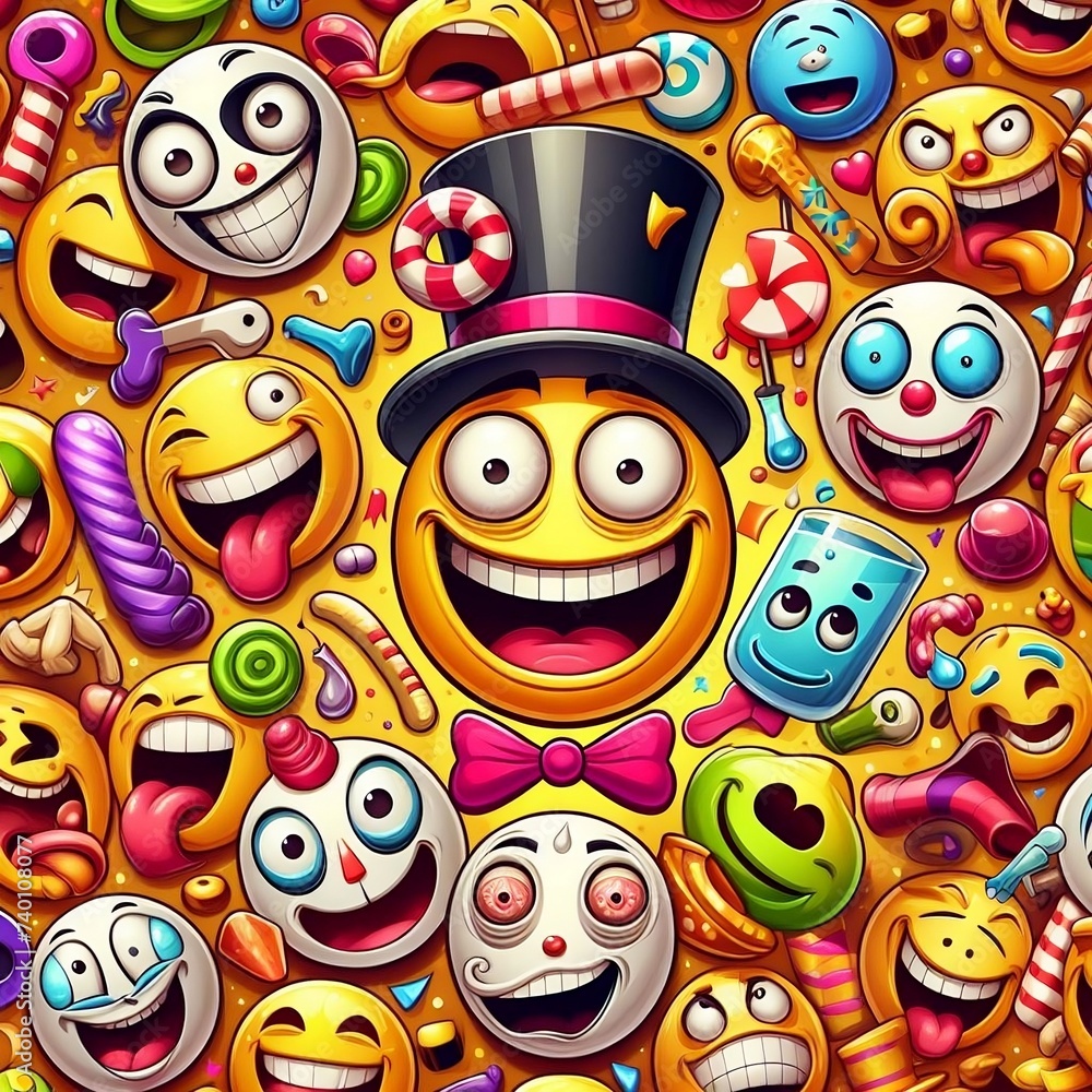 April Fool's Day background funny and crazy face emoji icon for social media posters and ads created with generative ai
April Fool's Day background funny and crazy face emoji icon for social media posters and ads created with generative ai