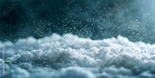 abstract winter background with snow in the style of 