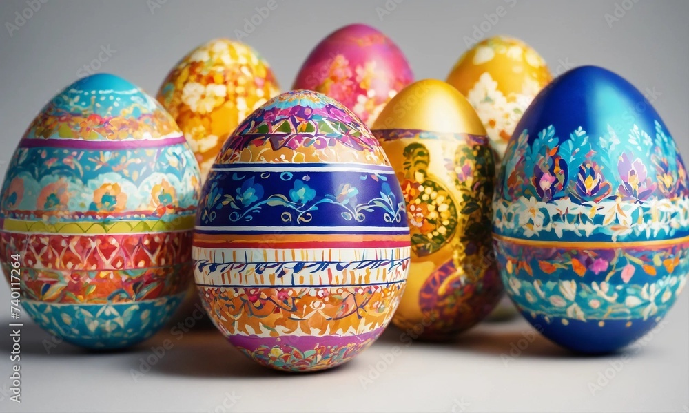 Happy Easter background with realistic Easter eggs, easter card. Happy Easter background with realistic Easter eggs, easter card.
