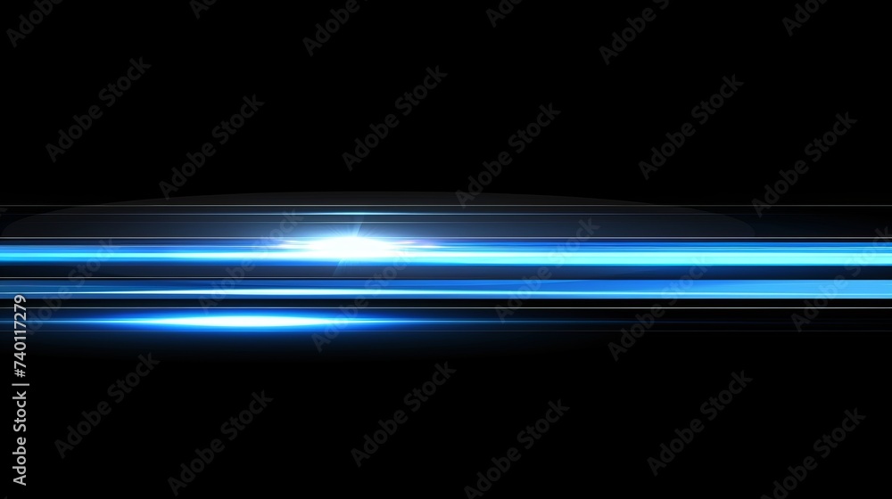 Futuristic blue light ray stripe lines vector design for digital technology concept background