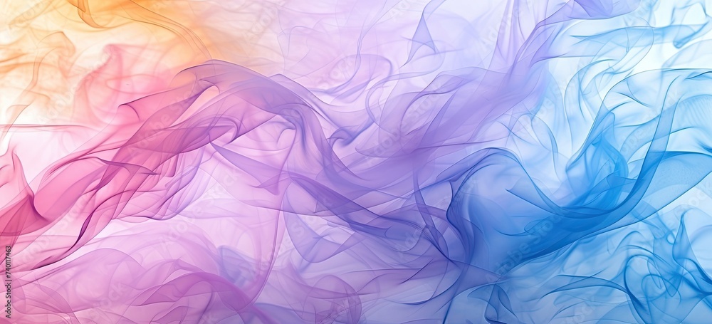 The center of the colored background features smoke, while the center of the white background features blue, yellow, pink, and orange smoke in pastel colors. Generated by AI