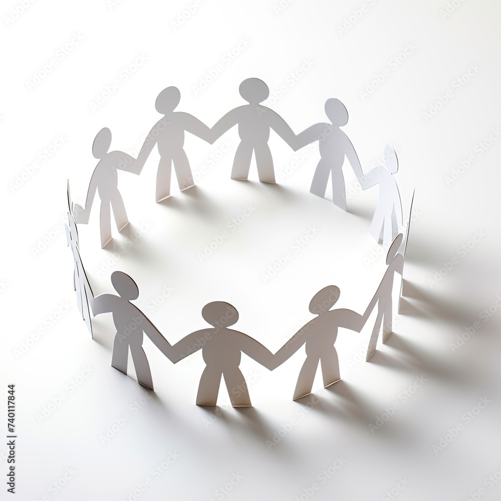 A team of people holding hands A team of people holding hands