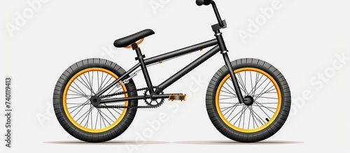 abstract vector technology art painting of BMX bike on white background