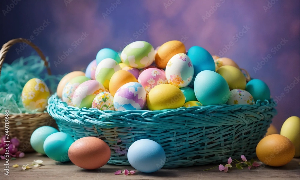 Happy Easter.Set of Easter eggs with different texture, Spring Holiday Happy Easter.Set of Easter eggs with different texture, Spring Holiday
