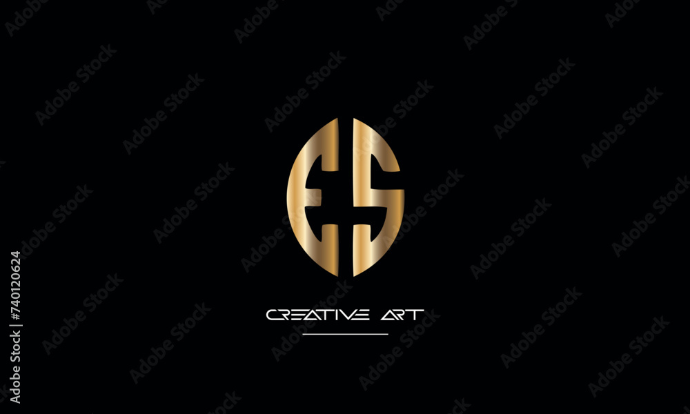 ES, SE, E, S abstract letters logo monogram ES, SE, E, S abstract letters logo monogram