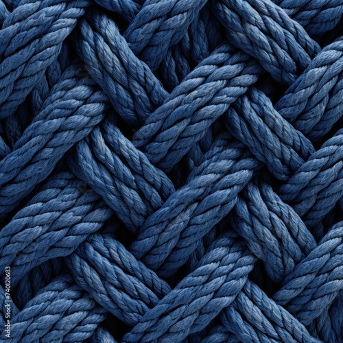 Indigo rope pattern seamless texture