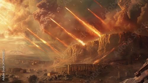 Sodom and Gomorrah destroyed by sulfur meteorites falling from the sky in ancient times