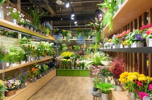 Tokyo Florist Shop Showcasing Fresh Flowers and Lush Plants