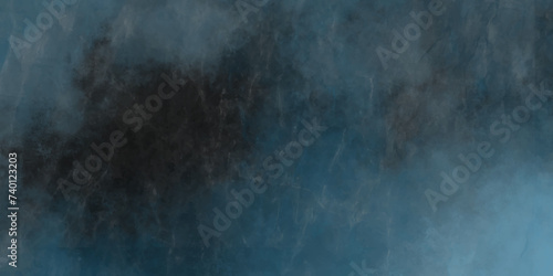 Blue before rainstorm, isolated cloud fog effect brush. Grunge blue background with cloudy smoke. Abstract white smoke isolated on colorful.  Abstract watercolor Blue and black gradient background