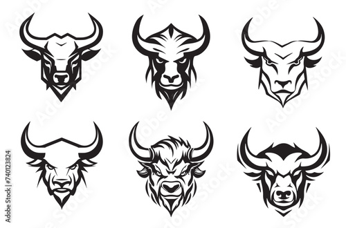 Angry bull head logo