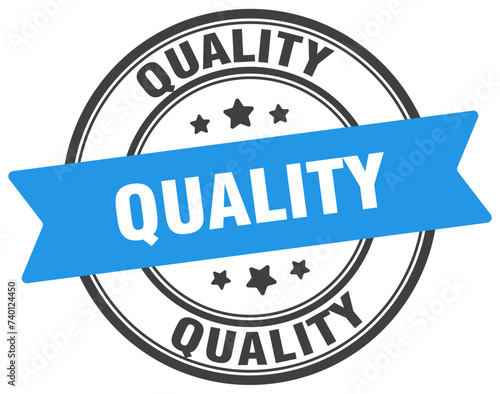 quality stamp. quality label on transparent background. round sign
