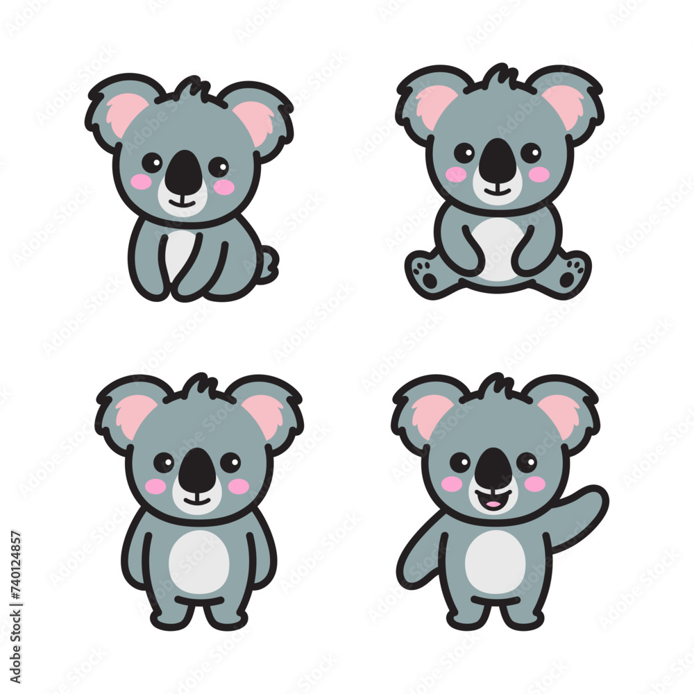 Cute Baby Koala Doodle Vector Illustration Cute Baby Koala Doodle Vector Illustration