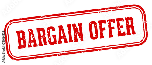 bargain offer stamp. bargain offer rectangular stamp on white background