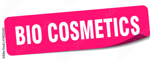 bio cosmetics sticker. bio cosmetics label