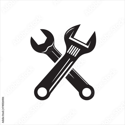  wrench icon Vector illustration isolated on white background