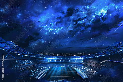 soccer stadium and  football stadium in the night  © fadi
