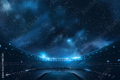 soccer stadium and football stadium in the night 