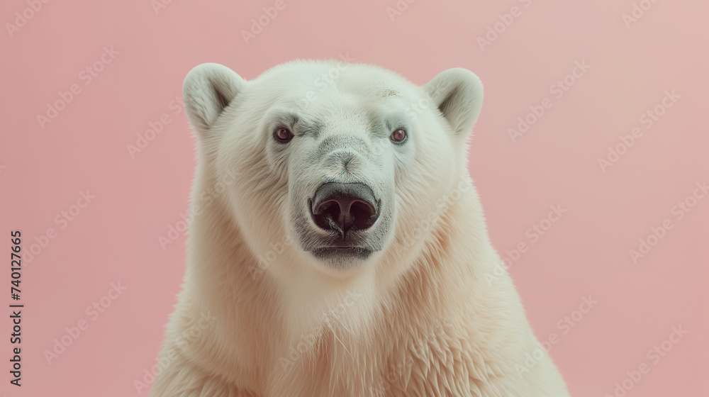 Studio photo of a polar bear Studio photo of a polar bear