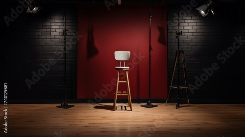 Barstool In The Middle Of A Photography Studio