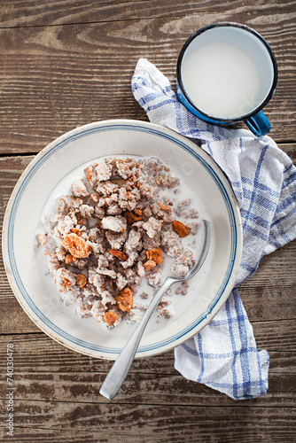 Картината върху платно Buckwheat mush zganci