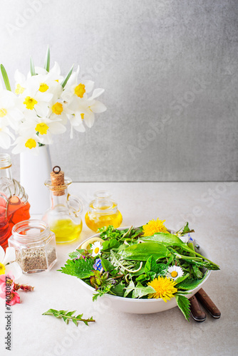 Spring salad food plants