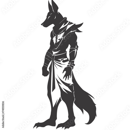 Silhouette anubis the egypt Mythical Creature black color only