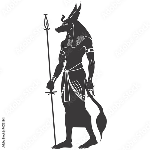 Silhouette anubis the egypt Mythical Creature black color only
